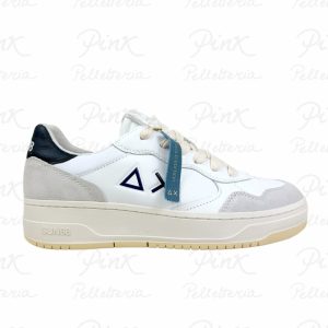SUN68 Big Basket Evo Sneaker Uomo BZ36153 0107 Bianco/Navy Blue