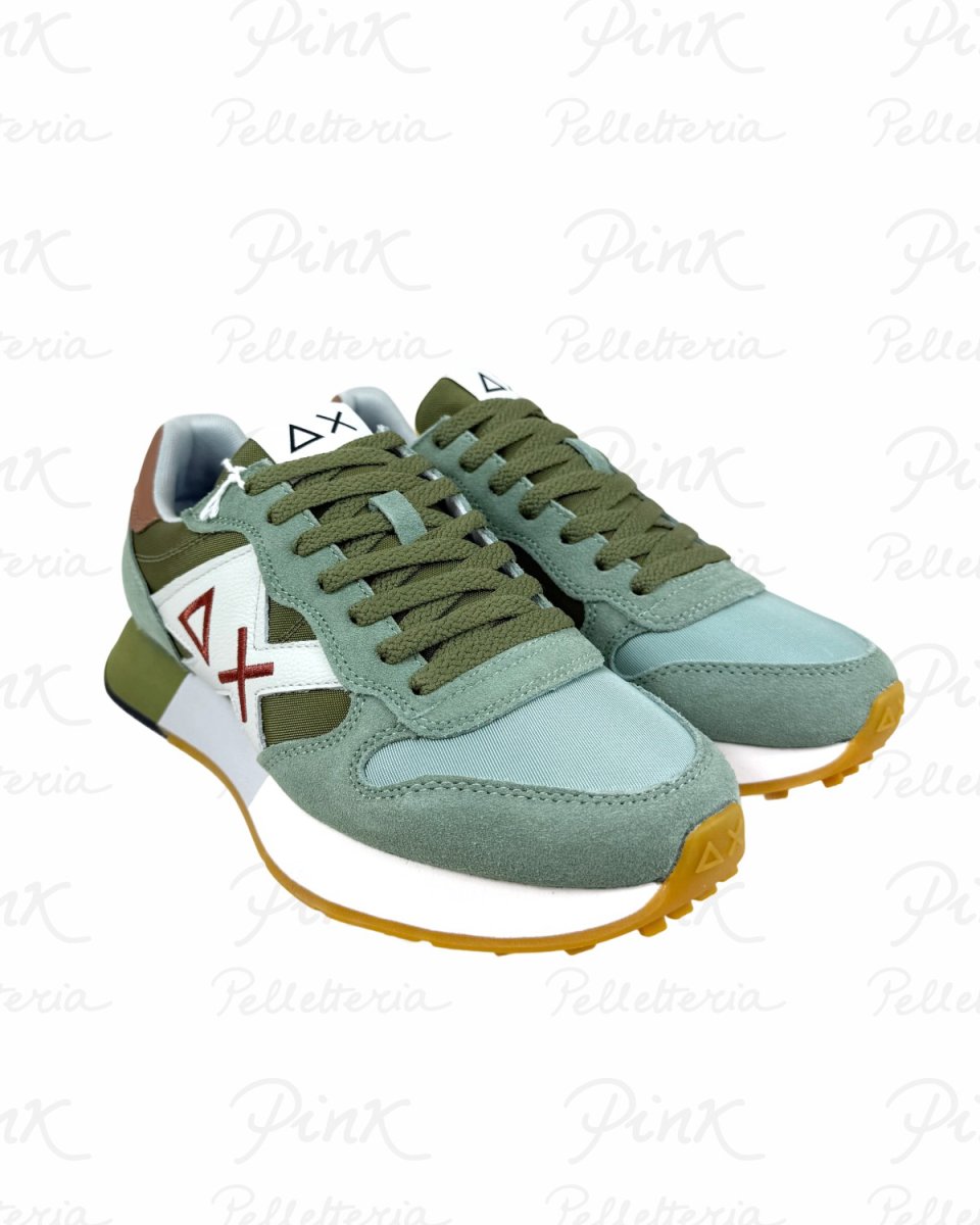SUN68 Jaki 2,0 Bicolor Sneaker Uomo BZ36116 8419 Verde Salvia/Militare - immagine 3