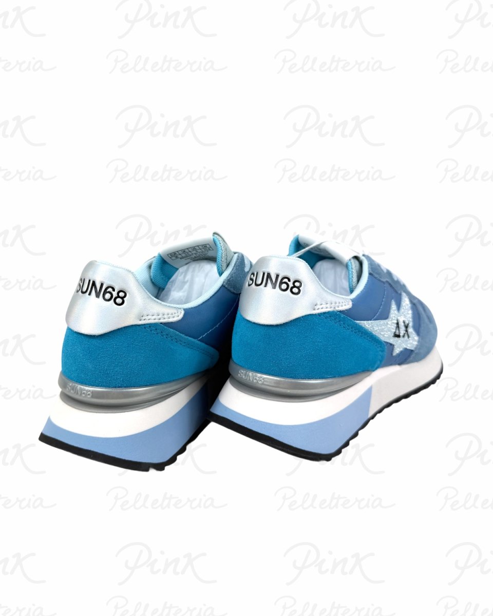 SUN68 Stargirl Glitter Logo Sneaker Donna BZ36214 56 Avio - immagine 4