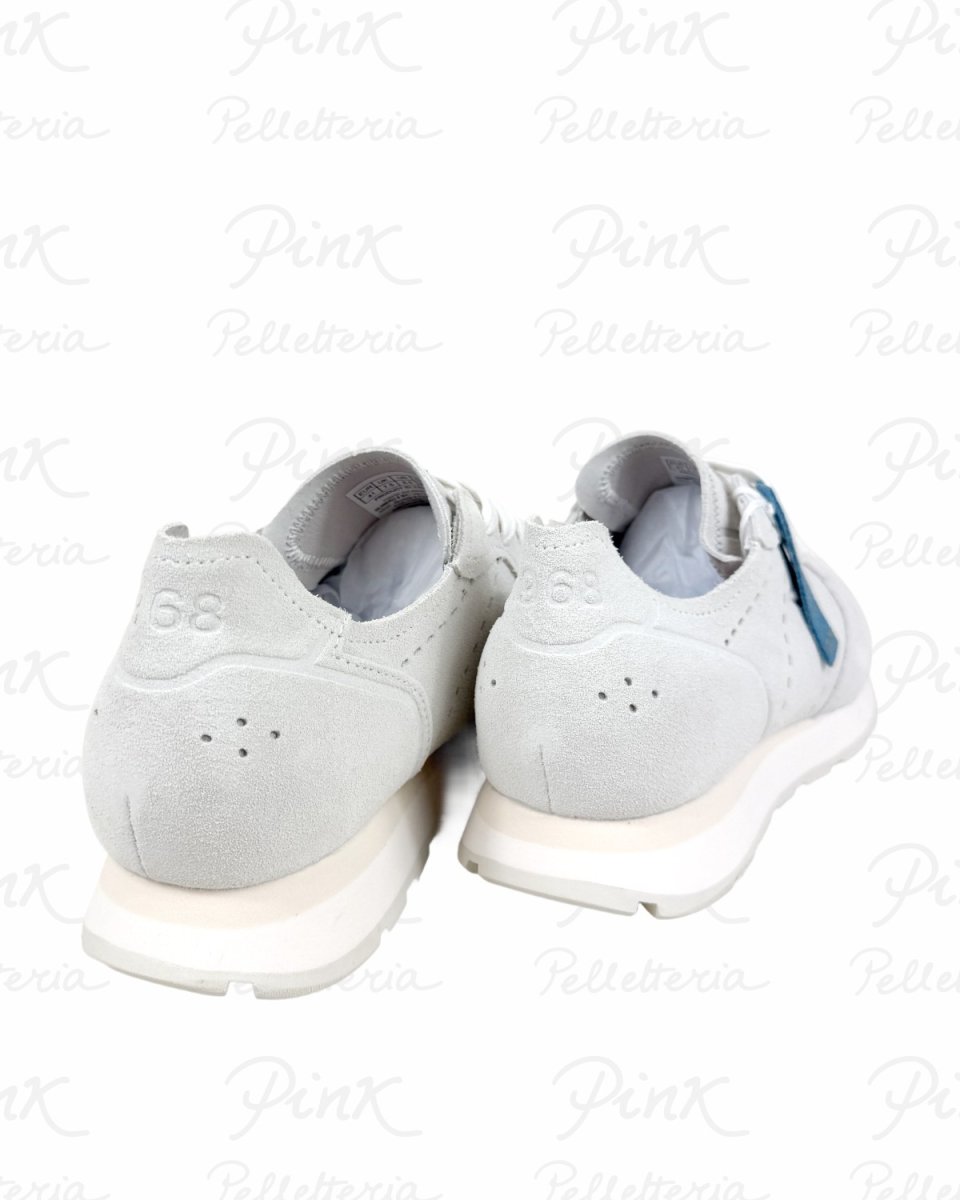 SUN68 Tom Raw Edge Sneaker Uomo BZ36103 01 Bianco - immagine 4