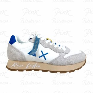 SUN68 Tom Vintage Sneaker Uomo BZ36104 3158 Bianco Panna/Royal.