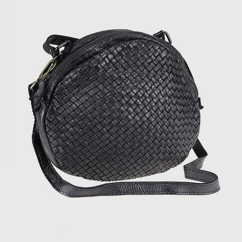 STINA BORSA ROTONDA PELLE VINTAGE INTRECCIATA - immagine 3