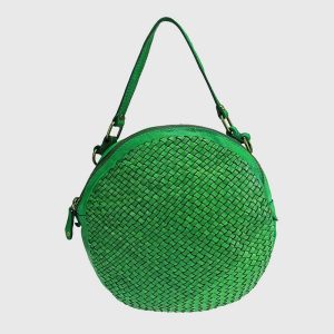 STINA BORSA ROTONDA PELLE VINTAGE INTRECCIATA