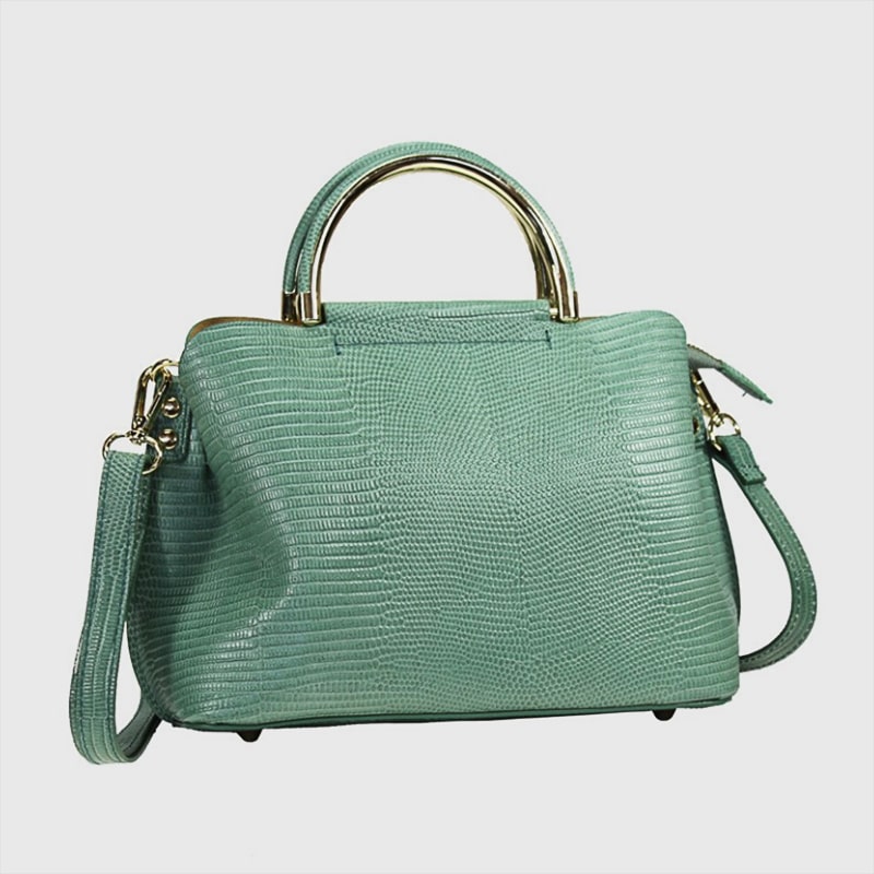 SYDNEY BORSA A MANO PELLE STAMPA RETTILE – DISPONIBILE IN VARI COLORI - immagine 3