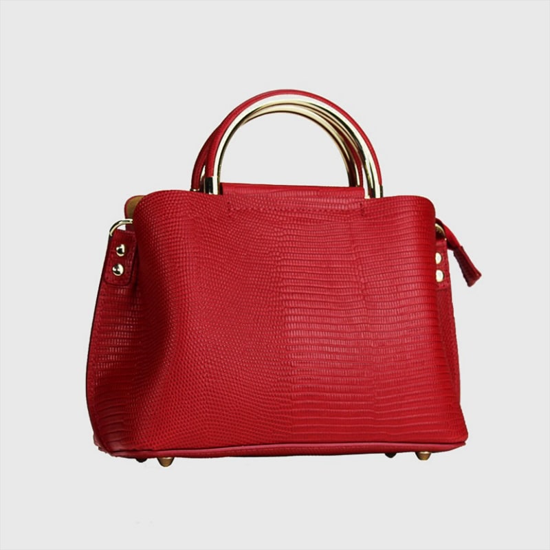 SYDNEY BORSA A MANO PELLE STAMPA RETTILE – DISPONIBILE IN VARI COLORI - immagine 2