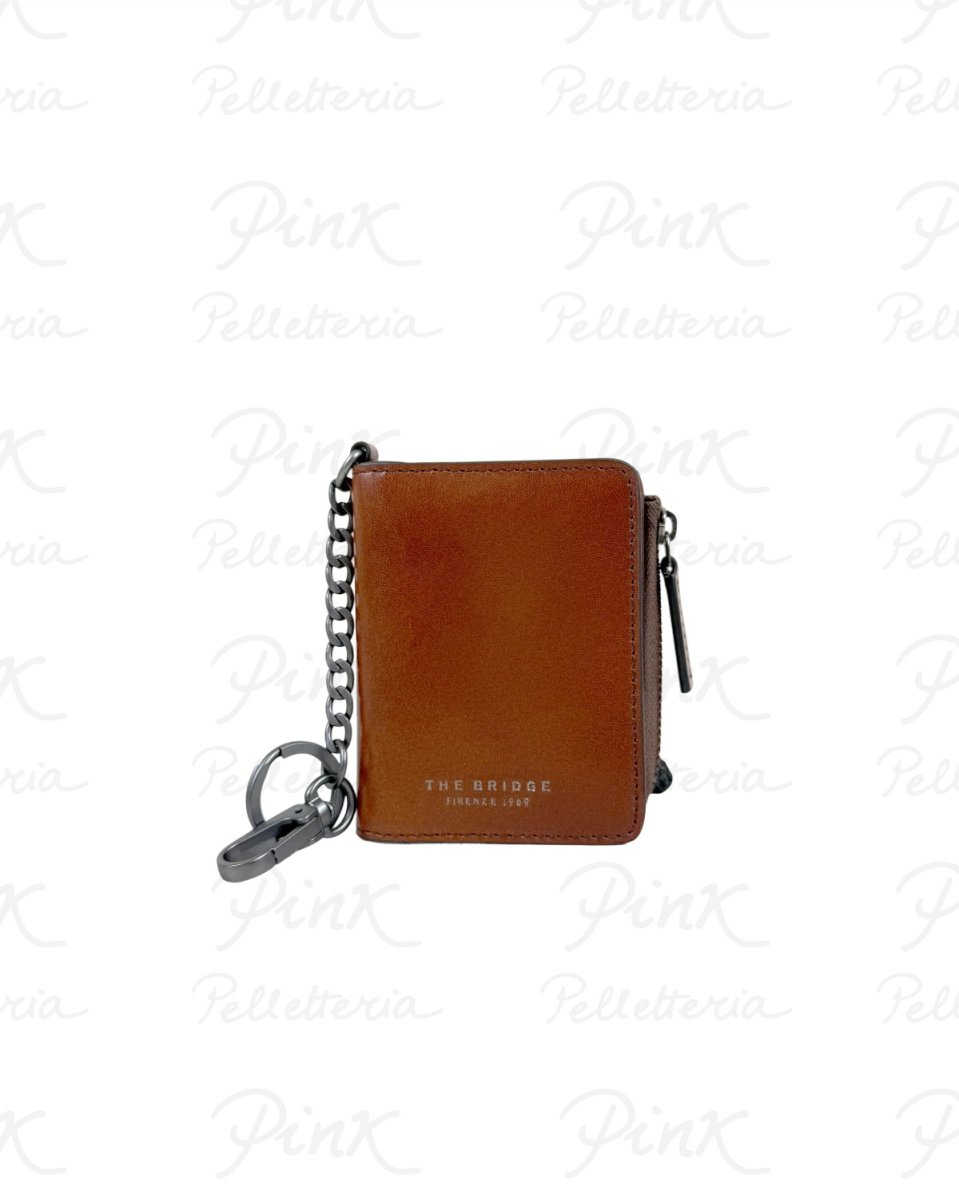 THE BRIDGE Man Lupo Wallet W/Chain 01320601-1A Marrone-Rutenio