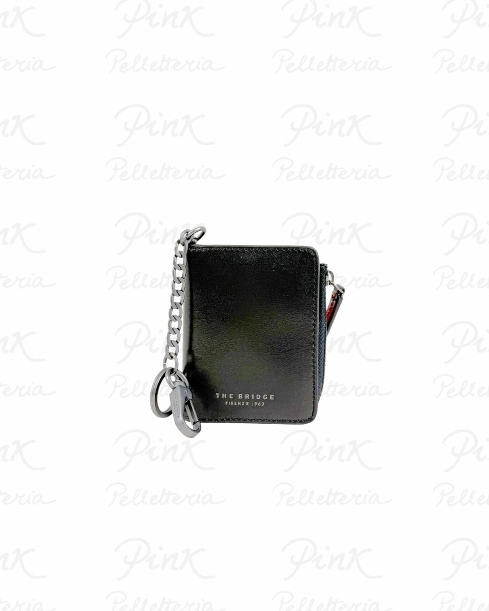 THE BRIDGE Man Lupo Wallet W/Chain 01320601-7R Nero-Rutenio