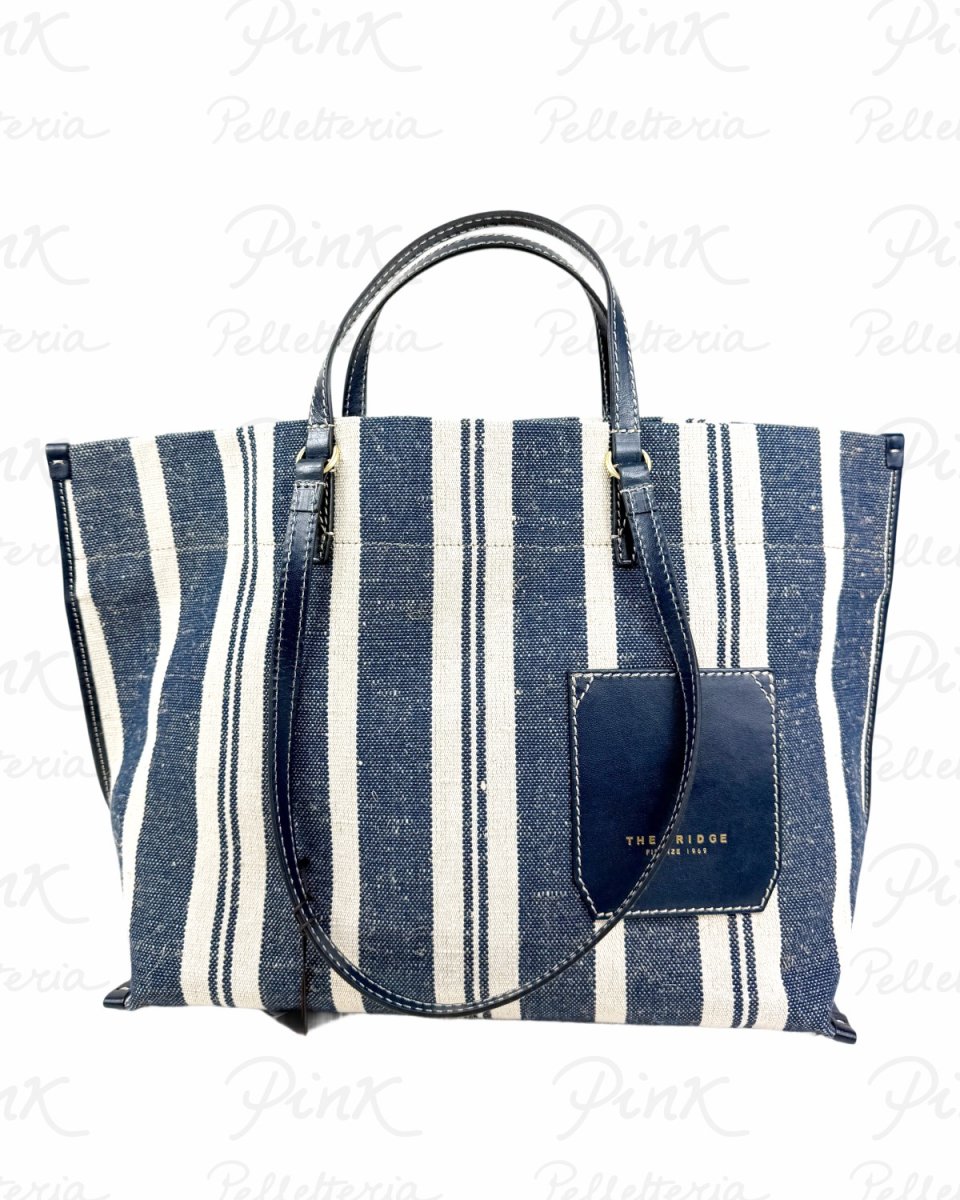 THE BRIDGE Woman Luna Beach Bag 041106KU-UE Blu-Naturale