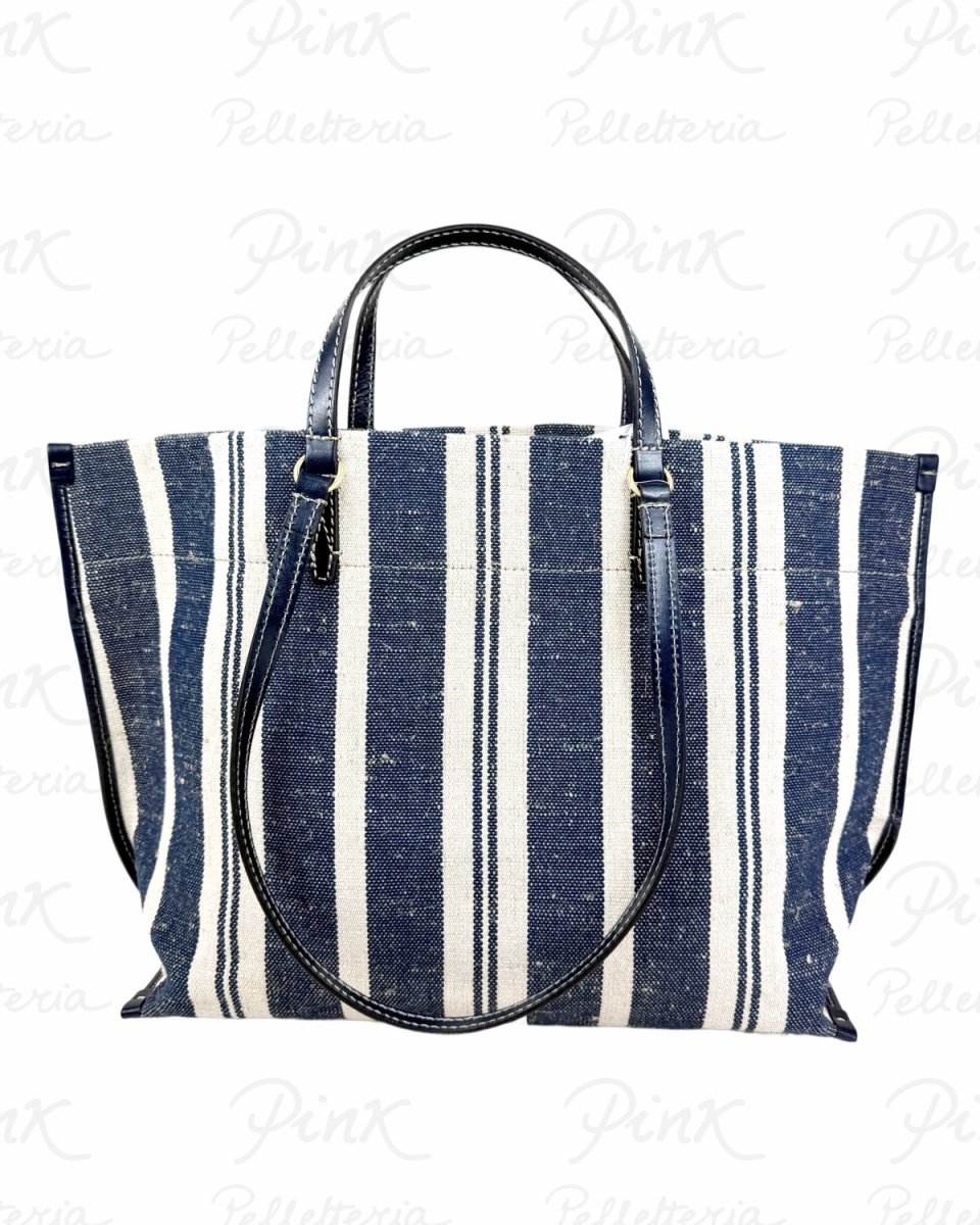 THE BRIDGE Woman Luna Beach Bag 041106KU-UE Blu-Naturale - immagine 3