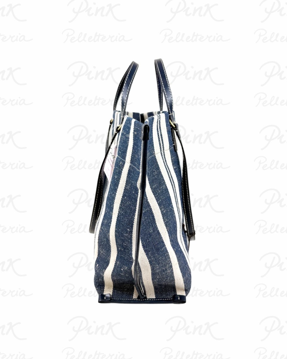 THE BRIDGE Woman Luna Beach Bag 041106KU-UE Blu-Naturale - immagine 4