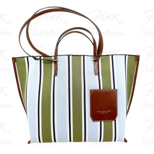 THE BRIDGE Woman Luna Beach Bag Riga 041106KZ-006 Multicolor-Marrone