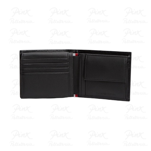 TOMMY HILFIGER Man Th Flag Portafoglio Cc + Monete AM0AM13978-BDS Nero - immagine 3