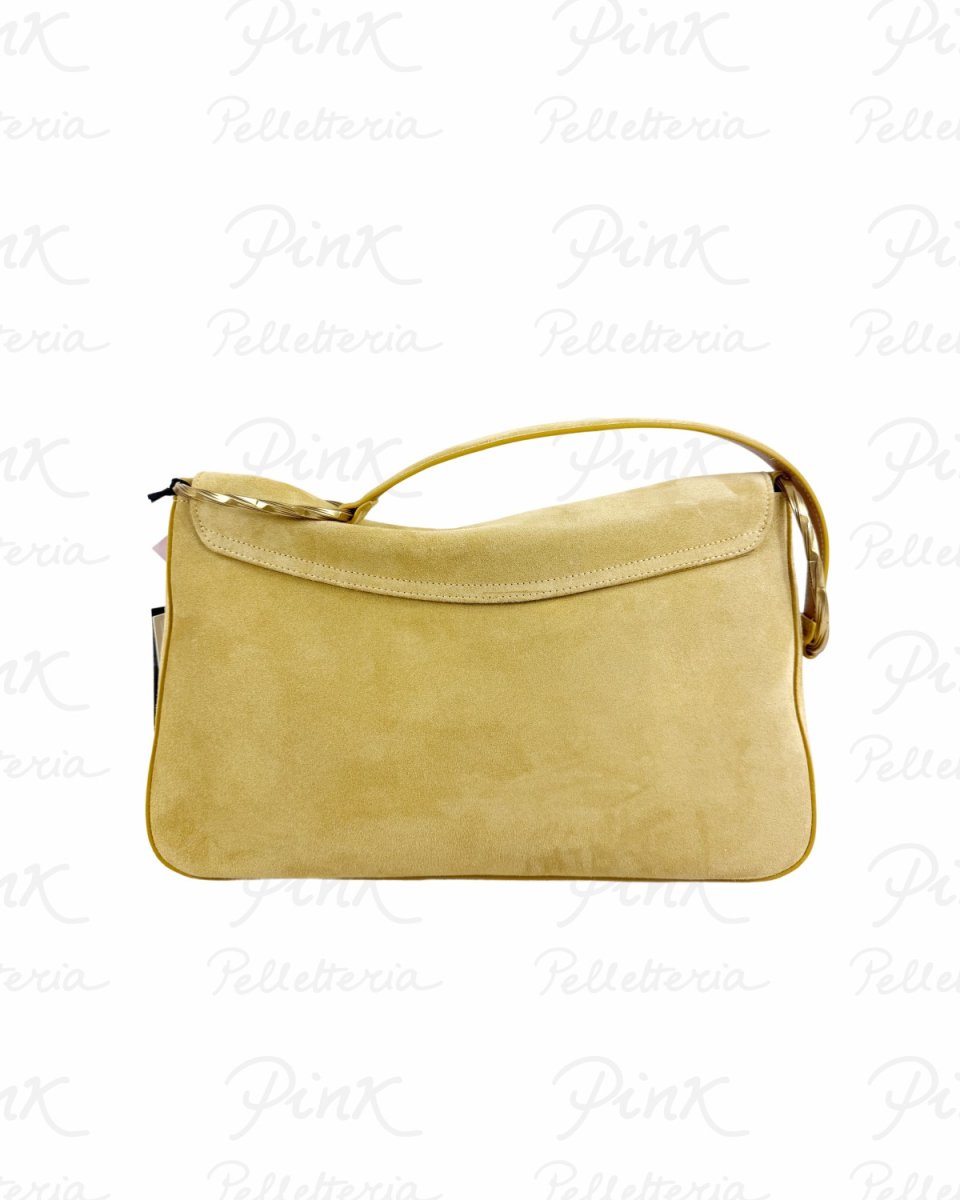 TWINSET Ellipse Liliana Leather Borsa a Spalla 261TD8560 00028 Senape - immagine 3