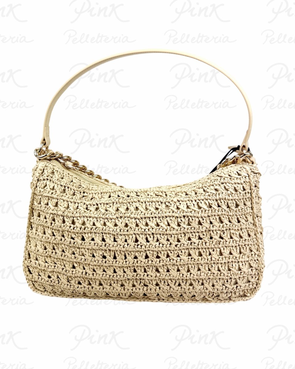 TWINSET Liliana Straw Leather Borsa a Spalla 261TD8080 00193 Paglia - immagine 3