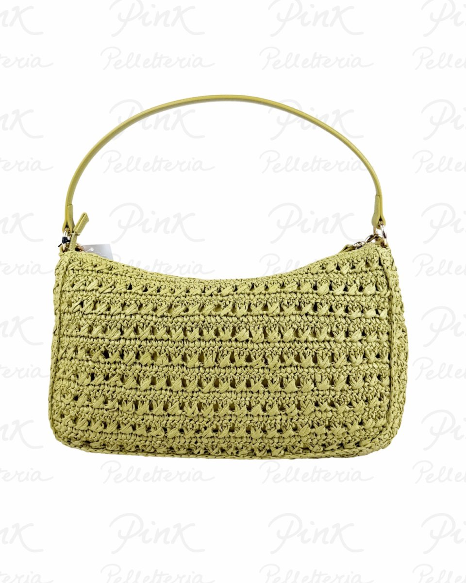 TWINSET Liliana Straw Leather Borsa a Spalla 261TD8080 12117 Avocado Oil - immagine 3