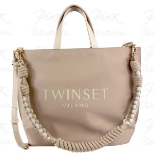 TWINSET Logo Bag Borsa Mano c/Tracolla 261TB7520 13161 Delicate Sand