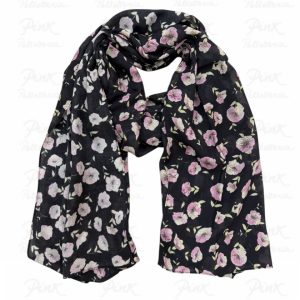TWINSET Scarf St, Fiore 261TA4450 S18173 13409 Black/Rose