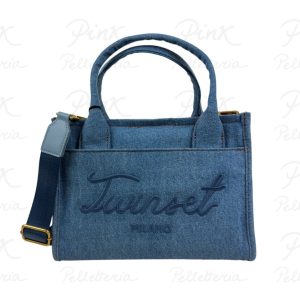 TWINSET Signature Tote Medium c/Tracolla 261TB7290 03672 Denim Azzurro