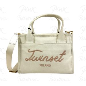 TWINSET Signature Tote Medium c/Tracolla 261TB7290 13161 Delicate Sand