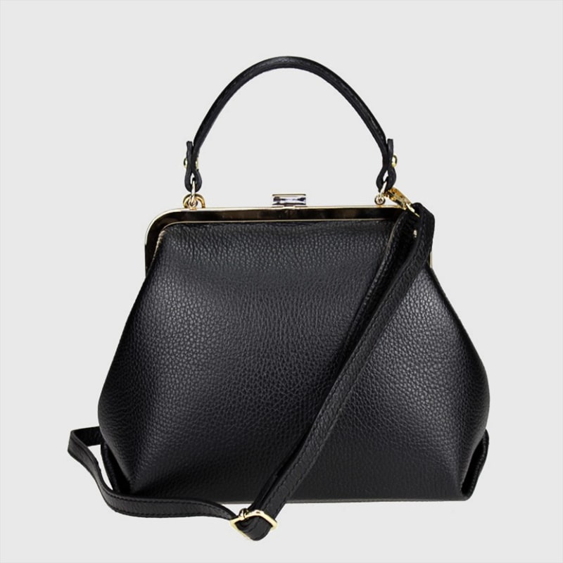 BORSA CLIC CLAC A MANO IN PELLE BOTTALATA EVO URMI – DISPONIBILE IN VARI COLORI - immagine 3