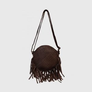 BORSA CON FRANGE PELLE VINTAGE INTRECCIATA VIRGO – DISPONIBILE IN VARI COLORI