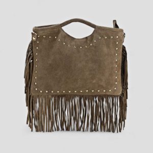 BORSA SCAMOSCIATA CON FRANGE MOLAN SUEDE – DISPONIBILE IN VARI COLORI