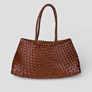 BORSA IN PELLE INTRECCIATA A SPALLA CON POCHETTE NAYEON – DISPONIBILE IN VARI COLORI