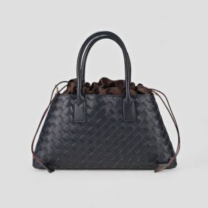 BORSA IN PELLE INTRECCIATA A SPALLA CON TRACOLLA NARI  – DISPONIBILE IN VARI COLORI