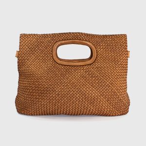 BORSA IN PELLE INTRECCIATA EFFETTO VINTAGE MARIAM – DISPONIBILE IN VARI COLORI