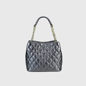 BORSA CON CATENA TRAPUNTATA IN PELLE MAKENNA – DISPONIBILE IN VARI COLORI