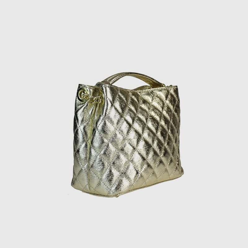 BORSA CON CATENA TRAPUNTATA IN PELLE MAKENNA – DISPONIBILE IN VARI COLORI - immagine 4