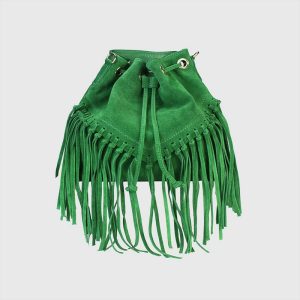 BORSA CON FRANGE SCAMOSCIATA SUEDE HERLINDA – DISPONIBILE IN VARI COLORI