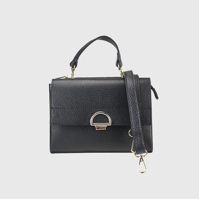 BORSA CON PATTA DAVANTI A MANO IN PELLE MARCELINA – DISPONIBILE IN VARI COLORI - immagine 3