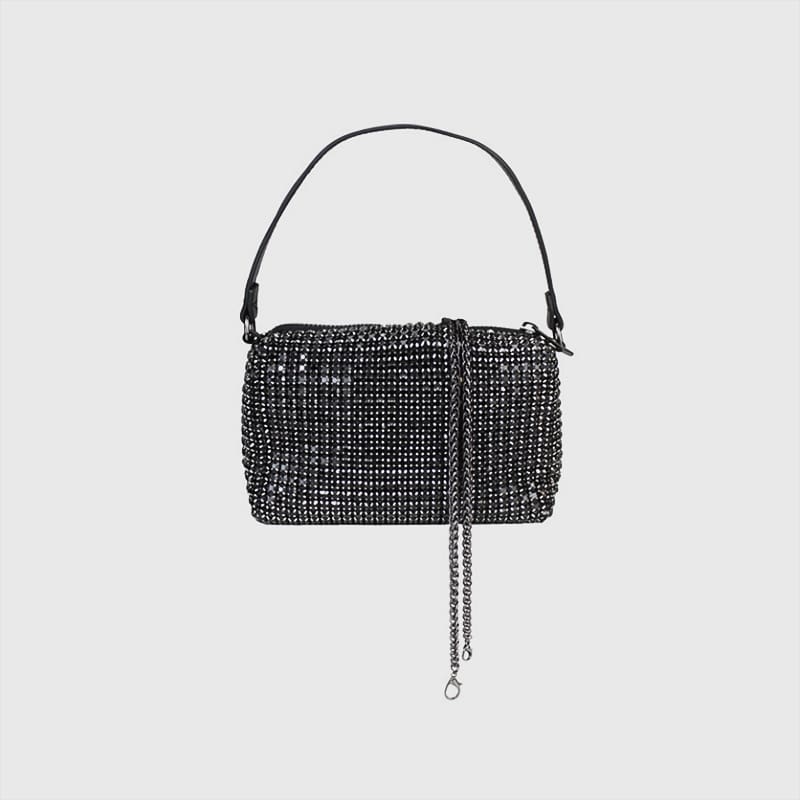 BORSA CON STRASS A MANO E TRACOLLA MAELYS – DISPONIBILE IN VARI COLORI - immagine 3