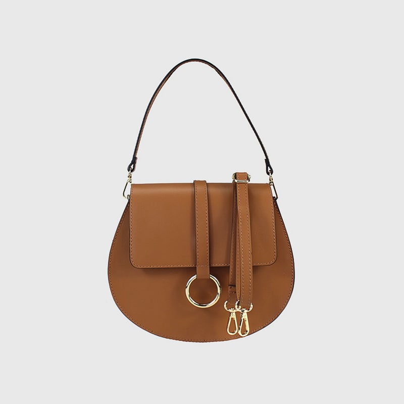 BORSA SADDLE CON PATTA IN PELLE LUCRECIA – DISPONIBILE IN VARI COLORI - immagine 3