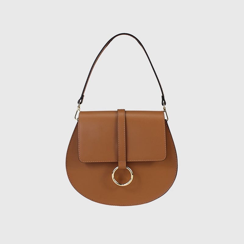 BORSA SADDLE CON PATTA IN PELLE LUCRECIA – DISPONIBILE IN VARI COLORI - immagine 4