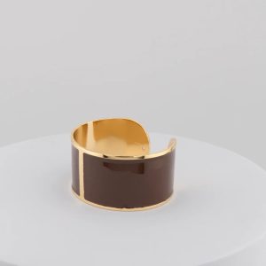 Bracciale smalto L cioccolato