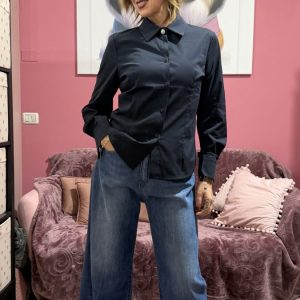 Camicia di cotone Blu