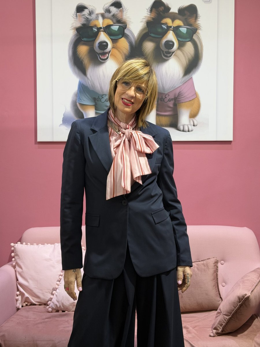 Blazer blu sfiancato - immagine 3