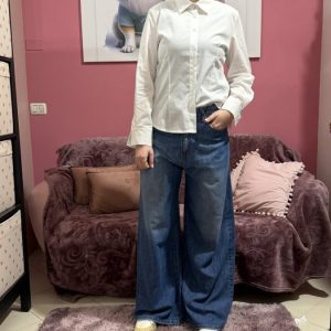 Camicia di cotone bianca