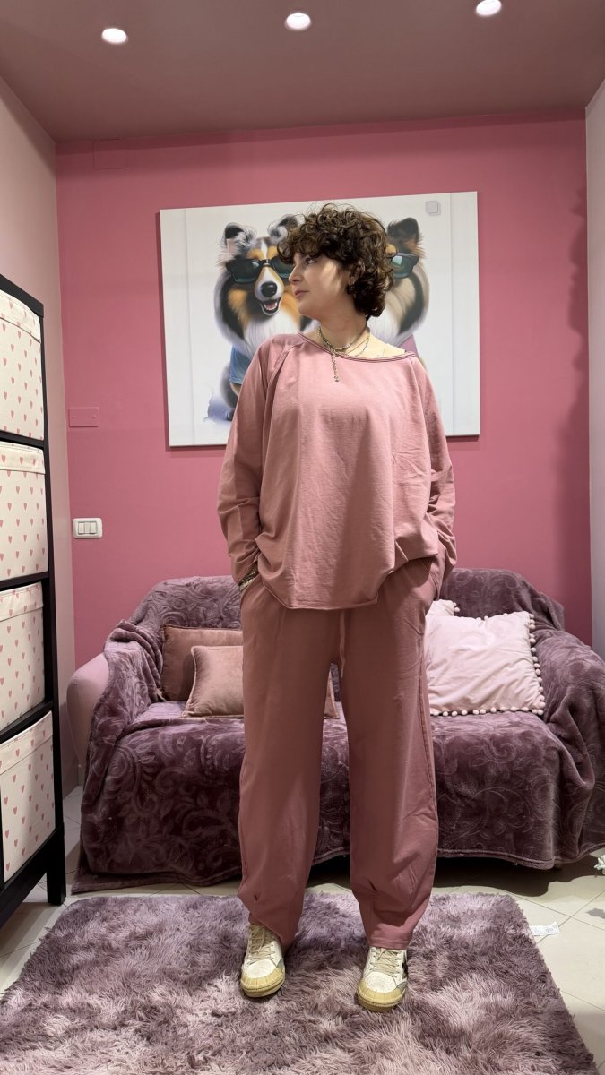 Tuta a pacchetto Curvy rosa