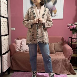 Cardigan bandana rosa