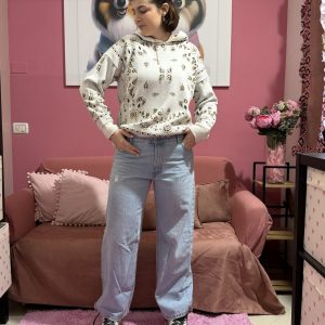 Felpa bandana bianca e sabbia