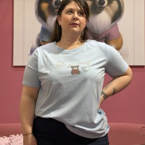T shirt Be Yourself azzurra