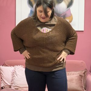Maglioncino coccio Curvy lurex