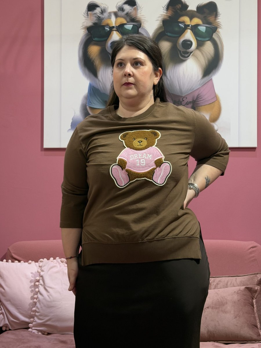 Felpa Dream manica corta cioccolato