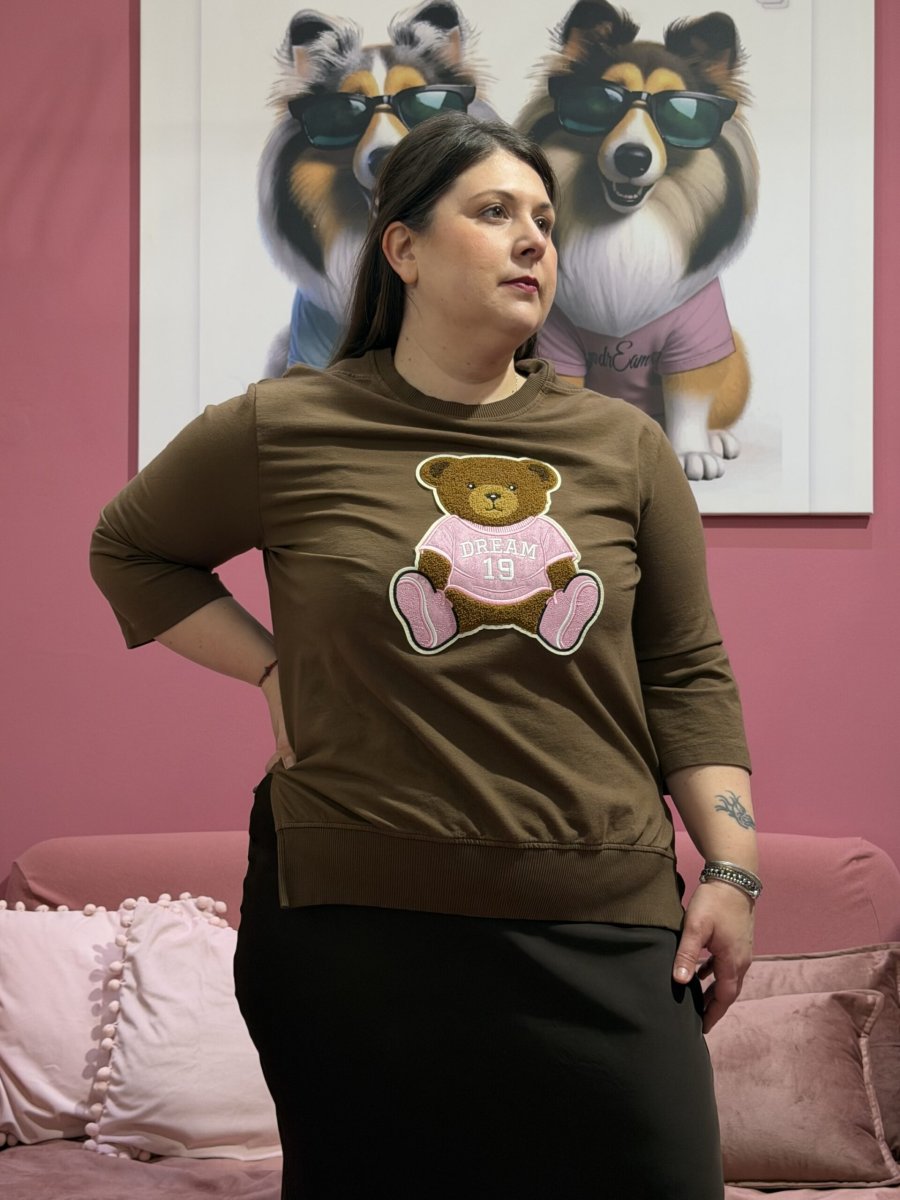 Felpa Dream manica corta cioccolato - immagine 3