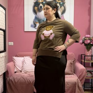 Longuette satin Curvy cioccolato