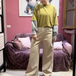 Felpina camicia verde