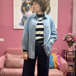 Camicia denim strass